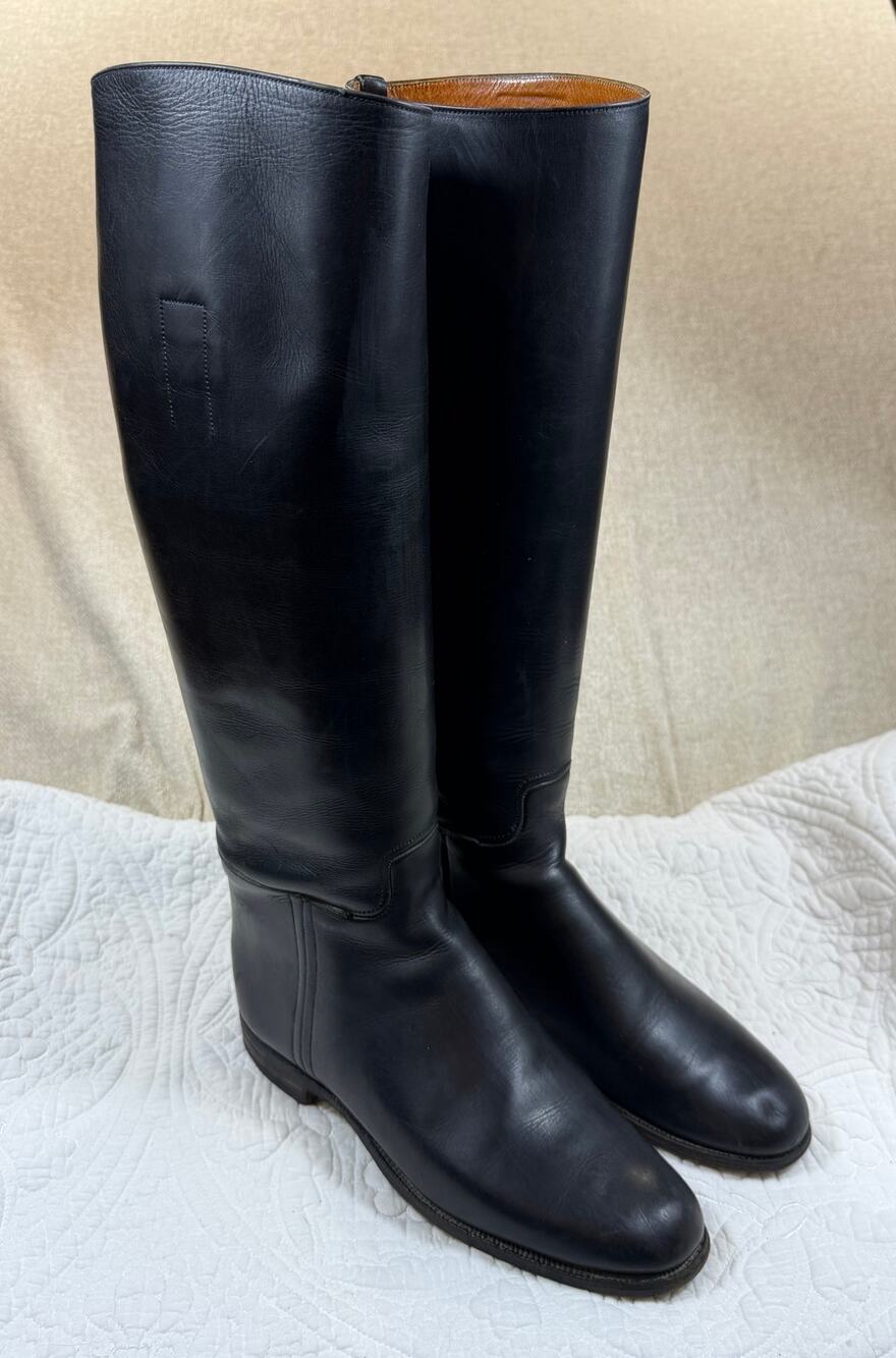Millers Women 7.5B Black Leather Riding Boots Equestrian Tall Classic Outdoor